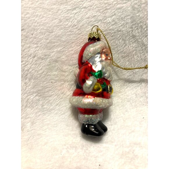 Old World Santa Ornament Brass Key Christmas Hand-Crafted Glass Miniatures VTG - Picture 7 of 10